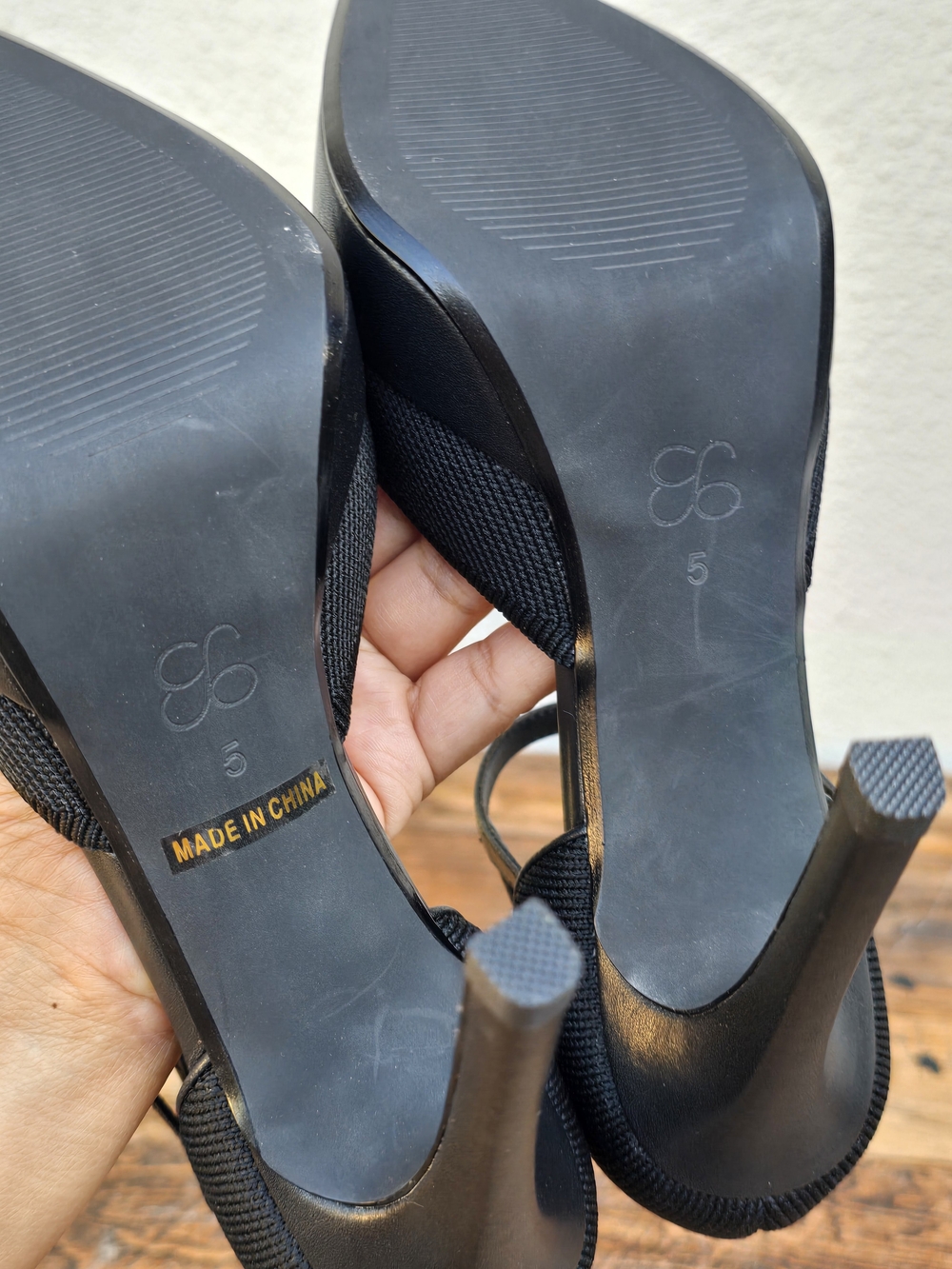 Cosy Islsand Black Pointed Toe Mary Jane Stiletto Heels Size 5 - Picture 10 of 11